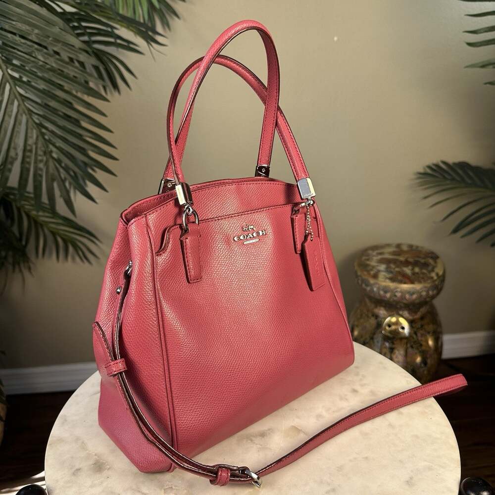 Coach Minetta Pink Crossgrain Satchel Cross Body strap Bag Hang tag NWOT